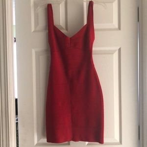 Red bandage formal dress
